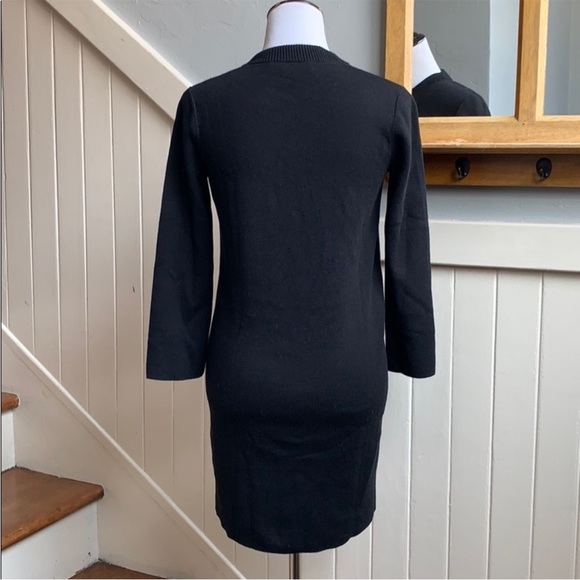 NWT Theory Patrinelle Lace-up Sweater Dress Black - Picture 4 of 16